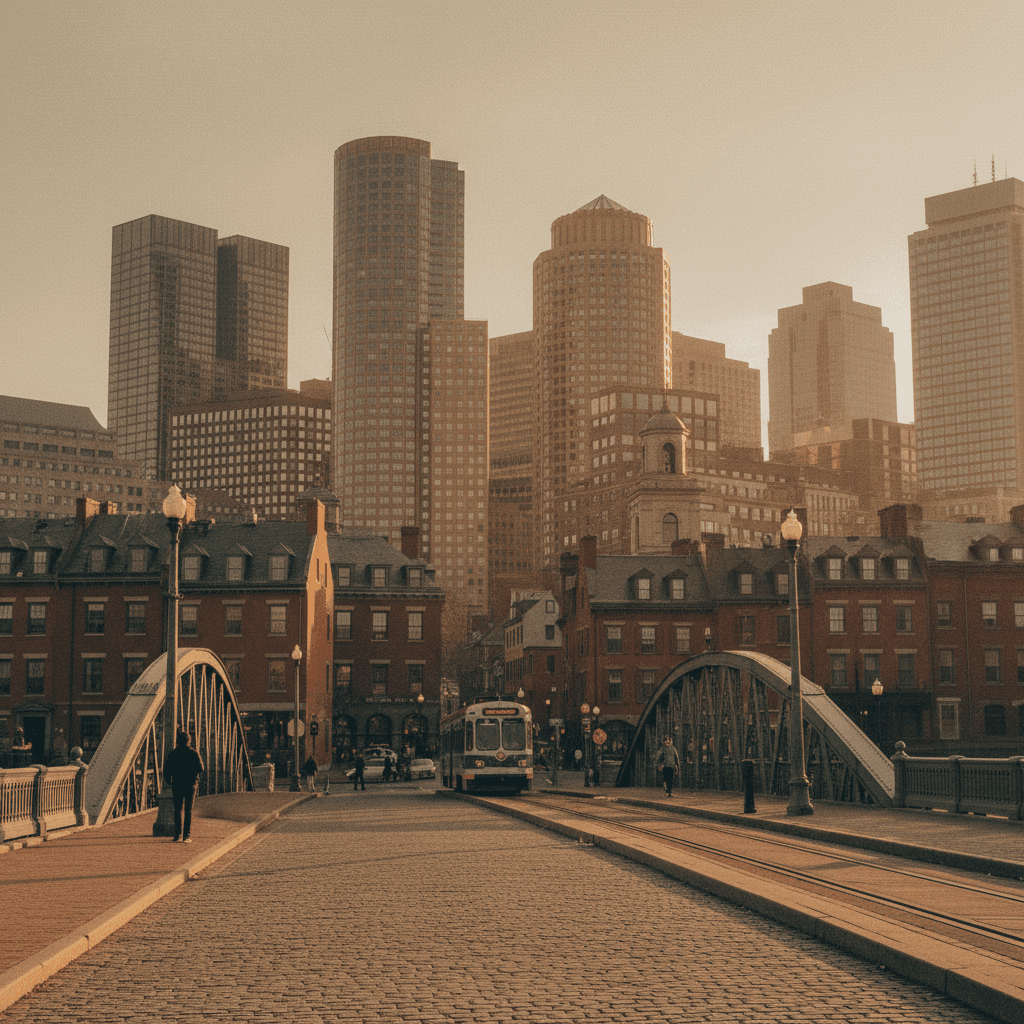 Boston cityscape and architecture