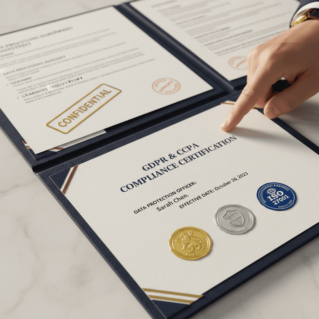 Compliance and privacy certification documents