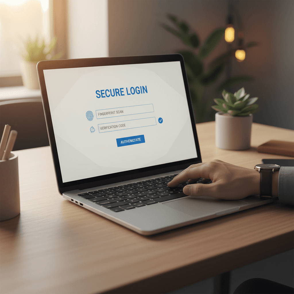 Secure multi-factor authentication login interface