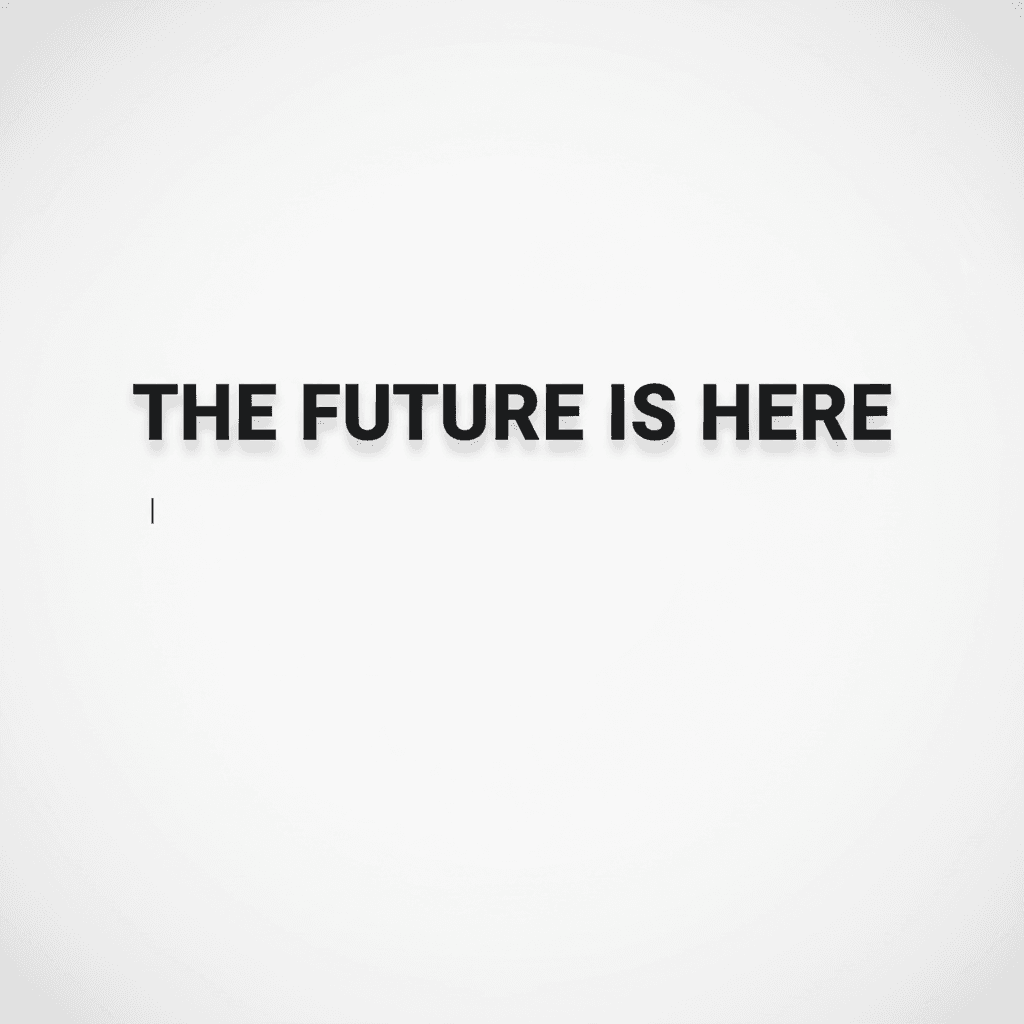 Bold headline text on clean website interface