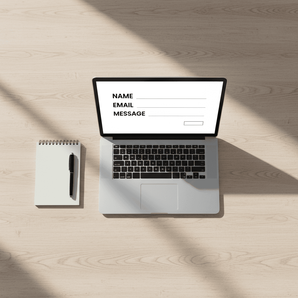 Minimalist workspace showing essential data collection